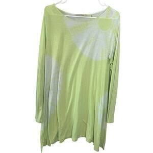 Soft Surroundings Yellow Tie Dye Tunic Shirt Size Medium